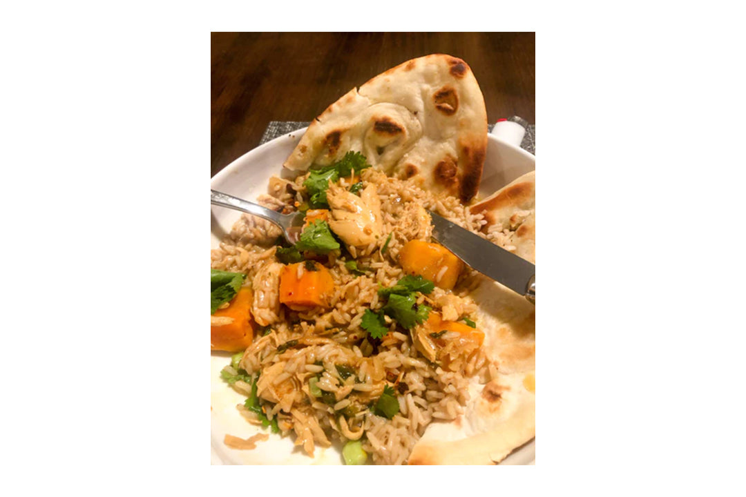 Apricot Ginger Coconut Milk Braised Chicken with Sweet Potatoes and Rice with Terrapin Ridge Farms Apricot Ginger Teriyaki Glaze Apricot Ginger Coconut Milk Braised Chicken with Sweet Potatoes and Rice with Terrapin Ridge Farms Apricot Ginger Teriyaki Glaze